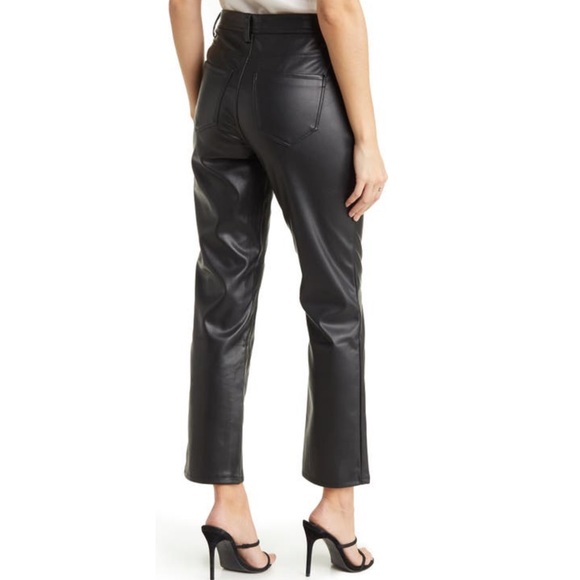 FINAL SALE 29/8 Kensie black vegan leather ankle pants - Picture 2 of 2
